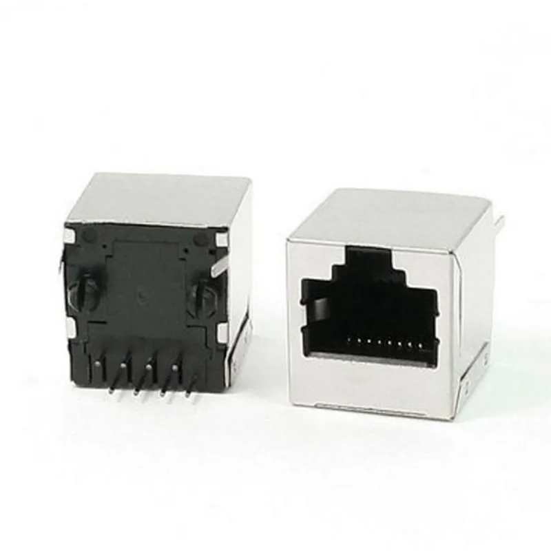 Montagem Vertical 8pin Rj45 Pcb Conector Fêmea 50 Peças