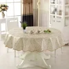 152/180cm Round Table Cloth Waterproof Oil-proof PVC Printed Tablecloth Home Coffee Table Decor Table Cloths Table Cover 1