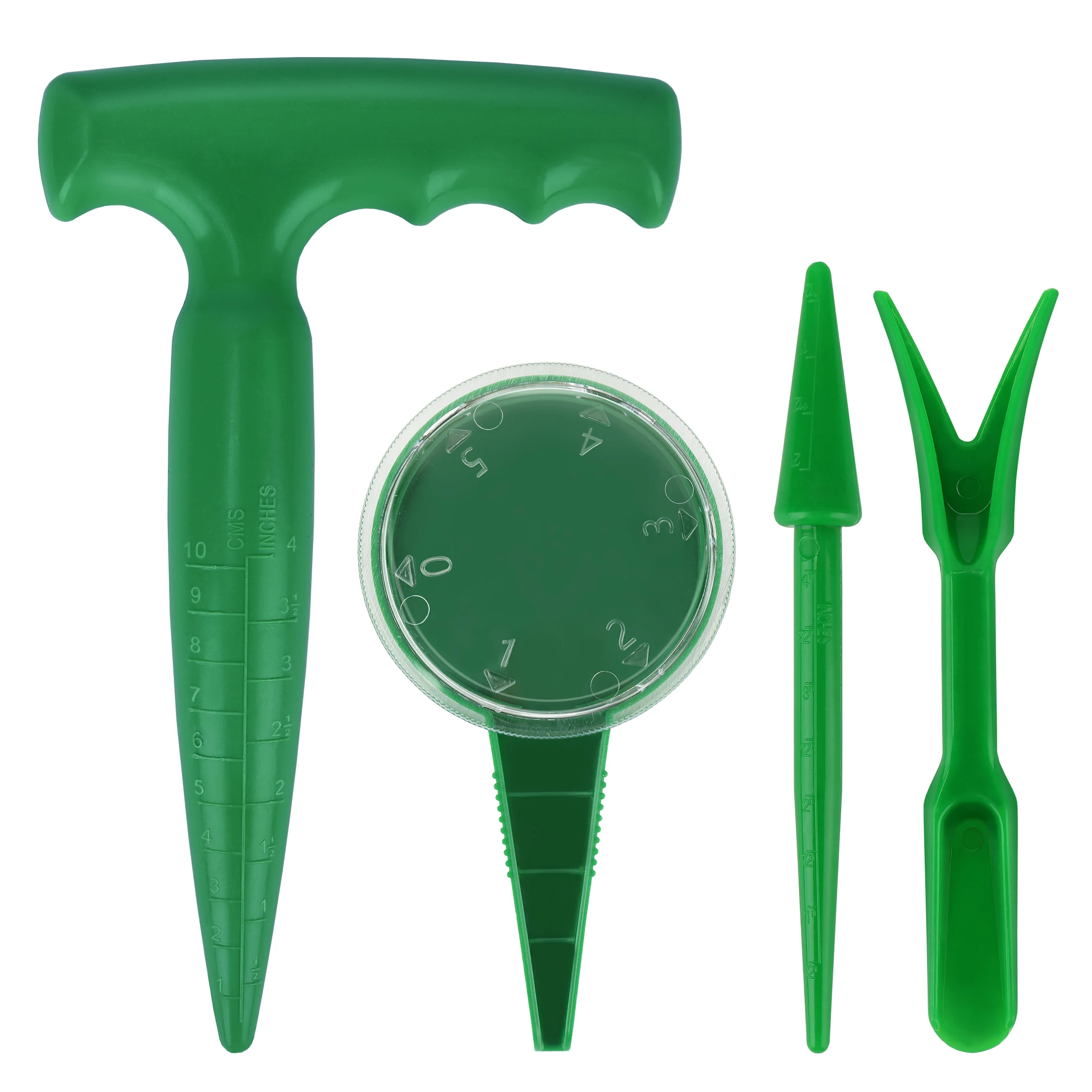 4PCS Seeder Garden Plastic Household Plant Garden Tool Set Seeding Transplanting Machine Soil Punch Cuttage Seedling Raising garden auger bits handheld planting tool