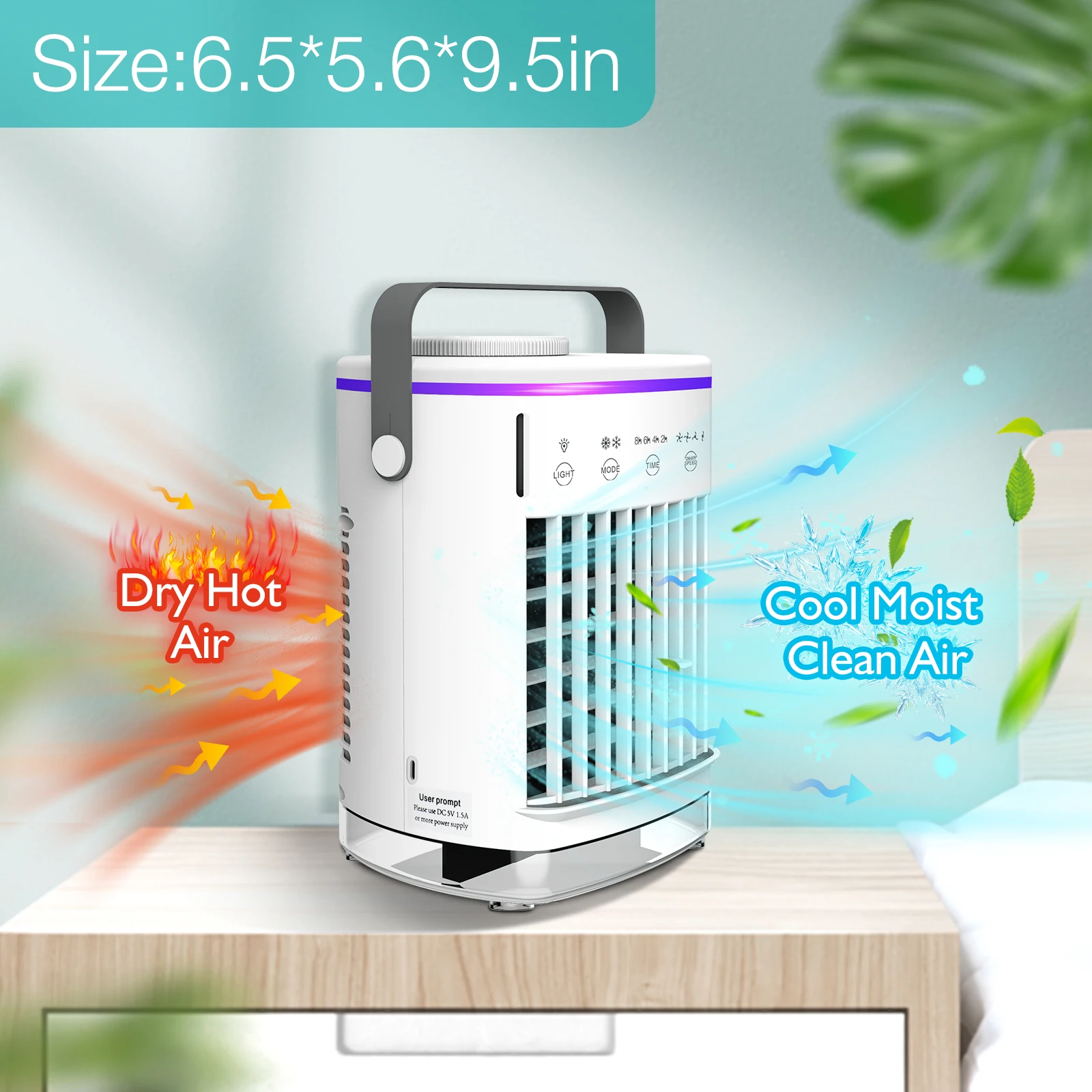 Mini Airconditioner Lucht Koeler Ventilator Waterkoeling Ventilator  Airconditioning Voor Kamer Kantoor Mobiele Draagbare Airconditioner Voor  Auto 'S - AliExpress