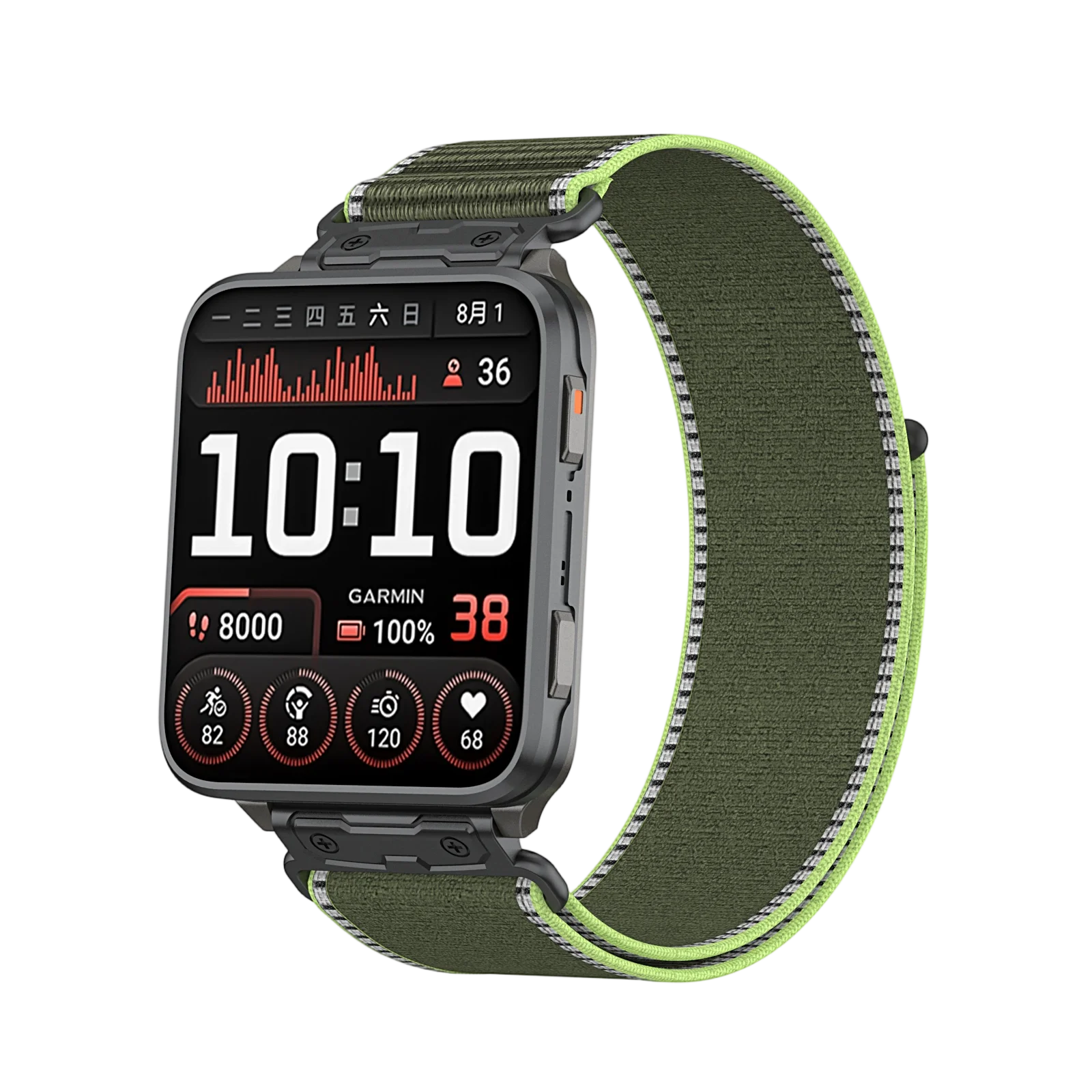 Premium Secure-Fit 24mm Nylon Strap with Metal Connector - Breathable & Durable Replacement Band