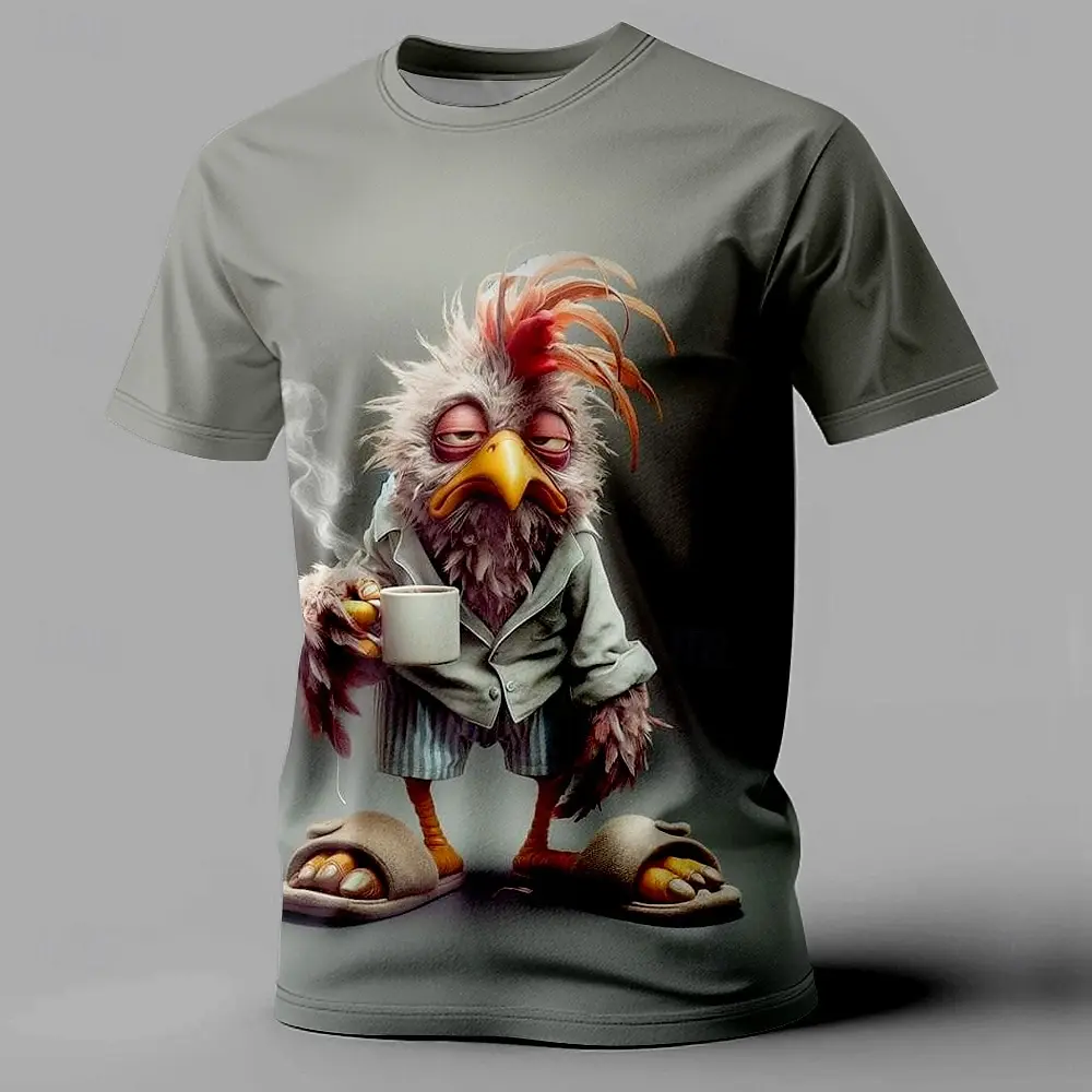 Mens Funny Summer T Shirts 3D Print Short Sleeve Tees