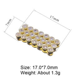 Artisan Beaded Spacer Bars - 2 Pieces Wholesale (Gold)