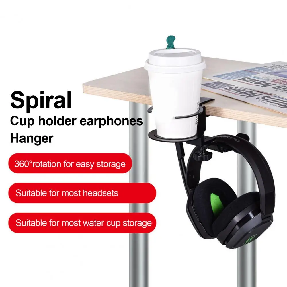 Cup Stand 2 in 1 Gaming Headset Stand Novel Portable Durable Coffee Cup Rack 1 Set cup storage holder