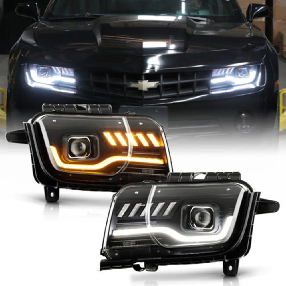 

2 шт., автомобильные фары для Chevrolet Camaro, светодиодные фары 2009-2012