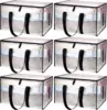 Large Clothes Storage Bags with Lids Clear Moving Bags Heavy Duty Moving Totes Packing Bags with Zips for Moving Clothes 2