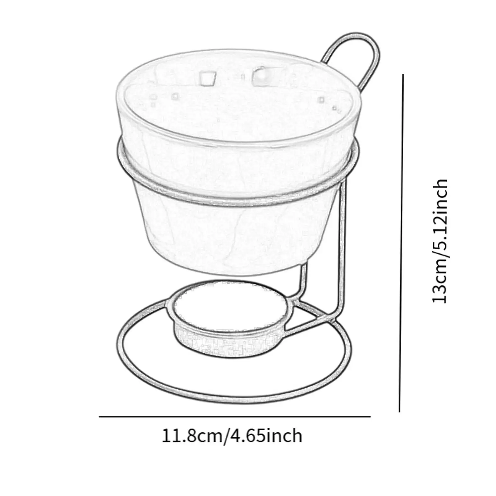 Chocolate Fondue Pot with Rack Cookware Porcelain Melting Pot Ceramic Hot