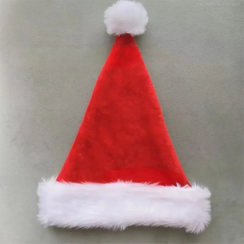 Christmas Hats Santa Hats Holiday Plush Hat Comfortable Unisex Designs Thick Classical Santa for Festival Party Supply