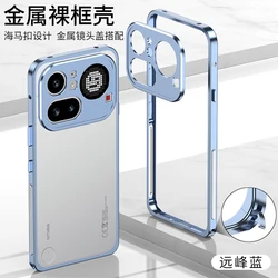 Luxury Aluminum Alloy Frame Phone Case with Shockproof Design and Metal Lens Protector for Nothing Phone (4a) Pro (Blue)