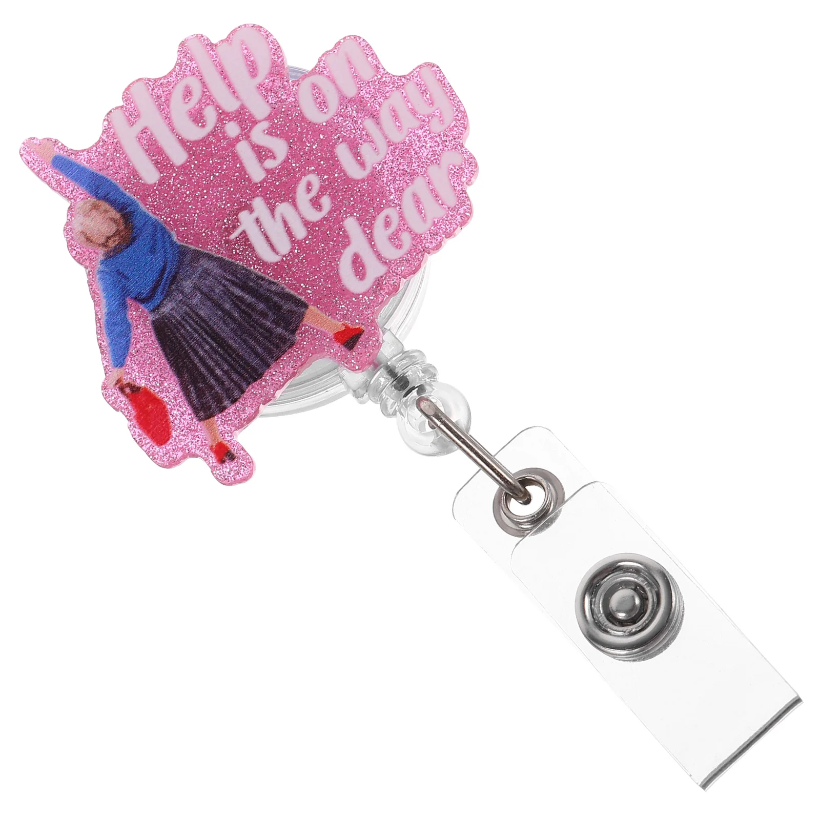 

Badge Clip Retractable Badge Buckle Decorative Badge Clip Reusable Badge Reel for Decoration
