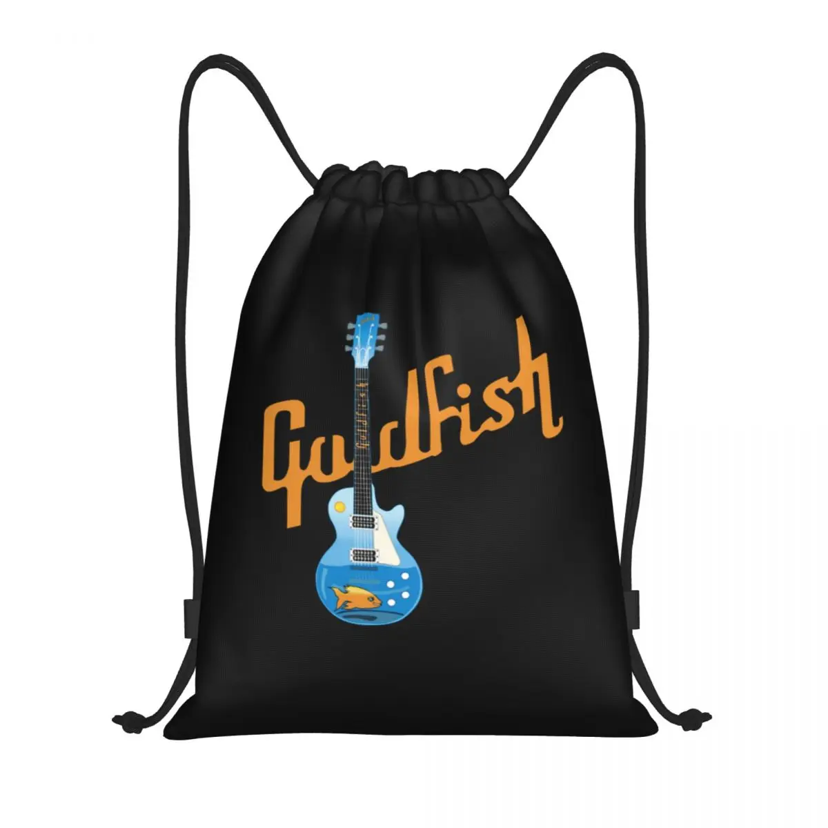 

Music Gibsons Drawstring Backpack Sports Gym Bag for Women Men goldfish Training Sackpack