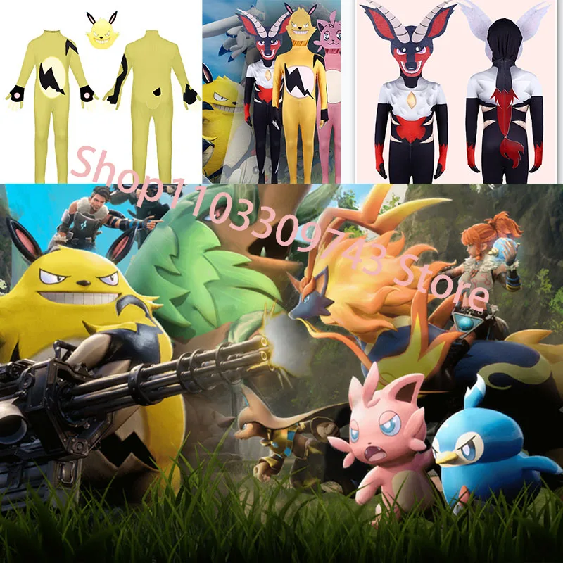 

New game character palu cosplay clothing, Incineram electric bear cosplay clothing, cute and fun fantasy beasts