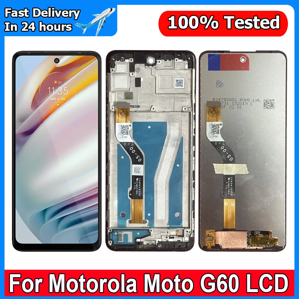 

6.8" For Motorola Moto G60 LCD Display Screen Sensor Panel Digiziter Assembly For Motorola Moto G60 LCD With Frame PANB0001IN