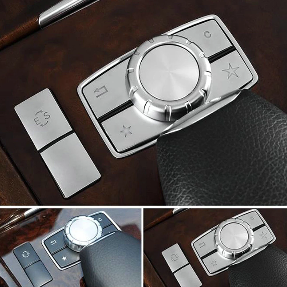 

6pcs For Mercedes For Benz E Class W212 Car Center Console Multimedia Button Cover Interior Accessories Trim Cover Parts