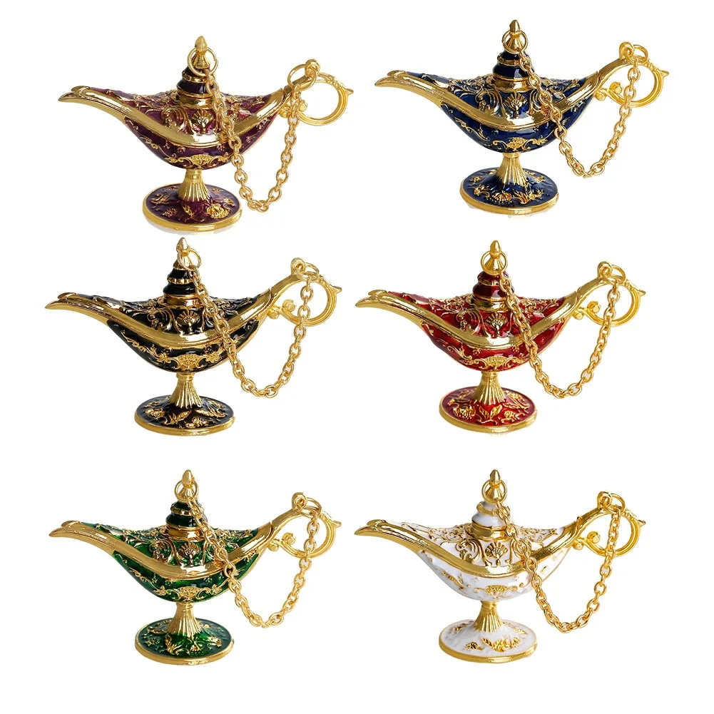 12Cm Aladdin Lamp Decoration European Vintage Home Decoration Russian Wishing Lamp Decorazione In Metallo Artigianato Fai Da Te