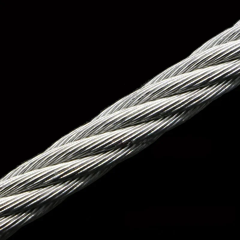 Stainless Steel Wire 10 Meter 304 Stainless Steel 1mm 1.2mm 1.5mm 2mm Diameter Steel Wire bare Rope lifting Cable line Clothesline Rustproof 7*7