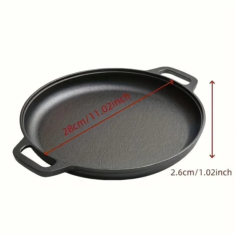 Multi Functional Cast Iron Pot - A Non Stick Pot Suitable for Pizza and Pancakes, Perfect for Home Kitchens and Outdoor Cooking