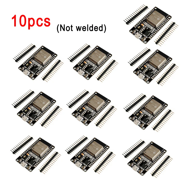 10PC ESP32 ESP-32 개발 보드 무선 WiFi 블루투스 호환 듀얼 코어 CP2102 Wifi 모듈 Arduino 용 2.4GHz RF ESP32