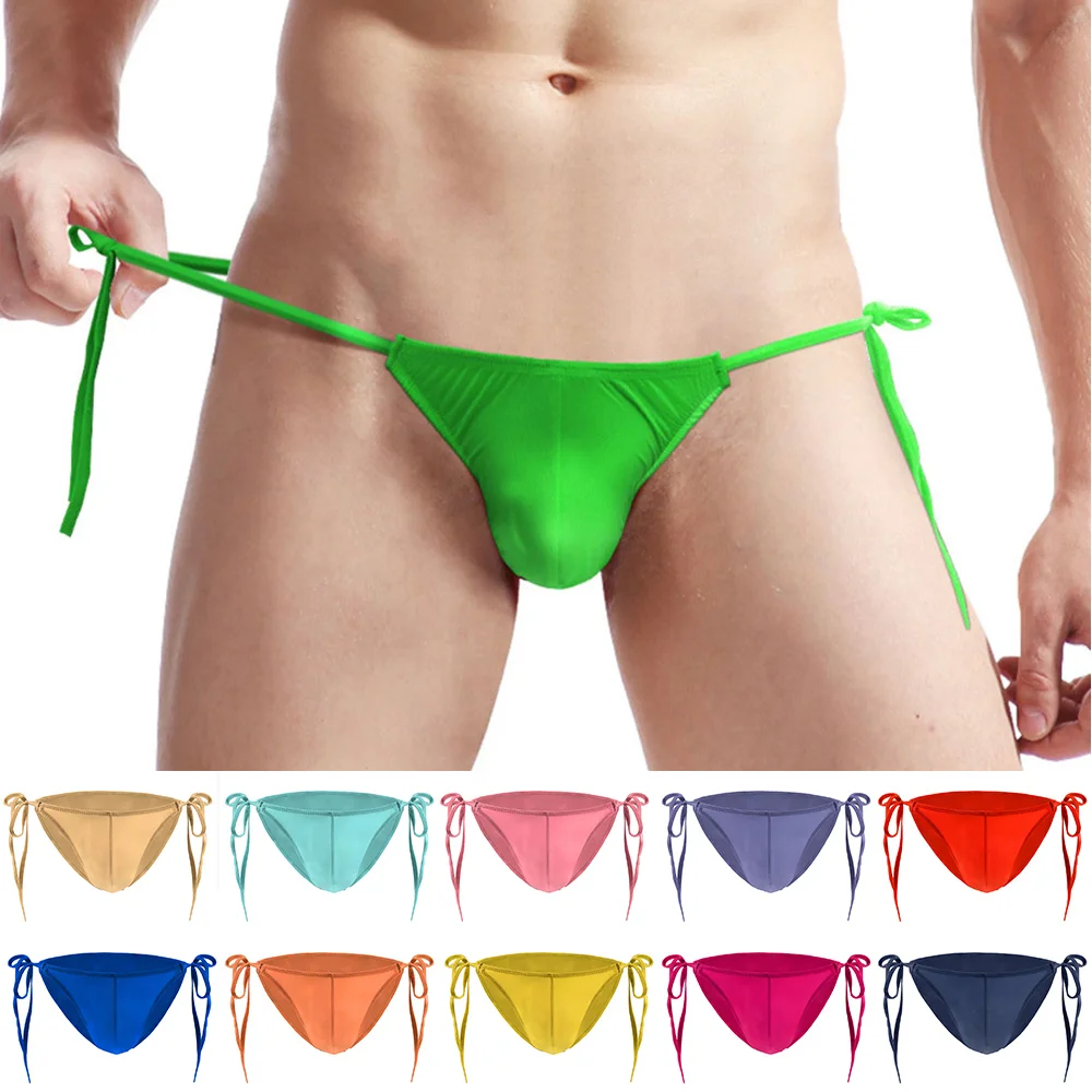 

Мужские трусы стринги с заниженной талией, черные бесшовные кружевные стринги из вискозы, Бандажное нижнее белье с Т-образной спинкой, сексуальные трусы для геев