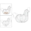 White Iron Art Eggs Storage Basket Chicken Shaped Egg Holder Household Vegetables Fruit Container Organizer Rack Basket 2