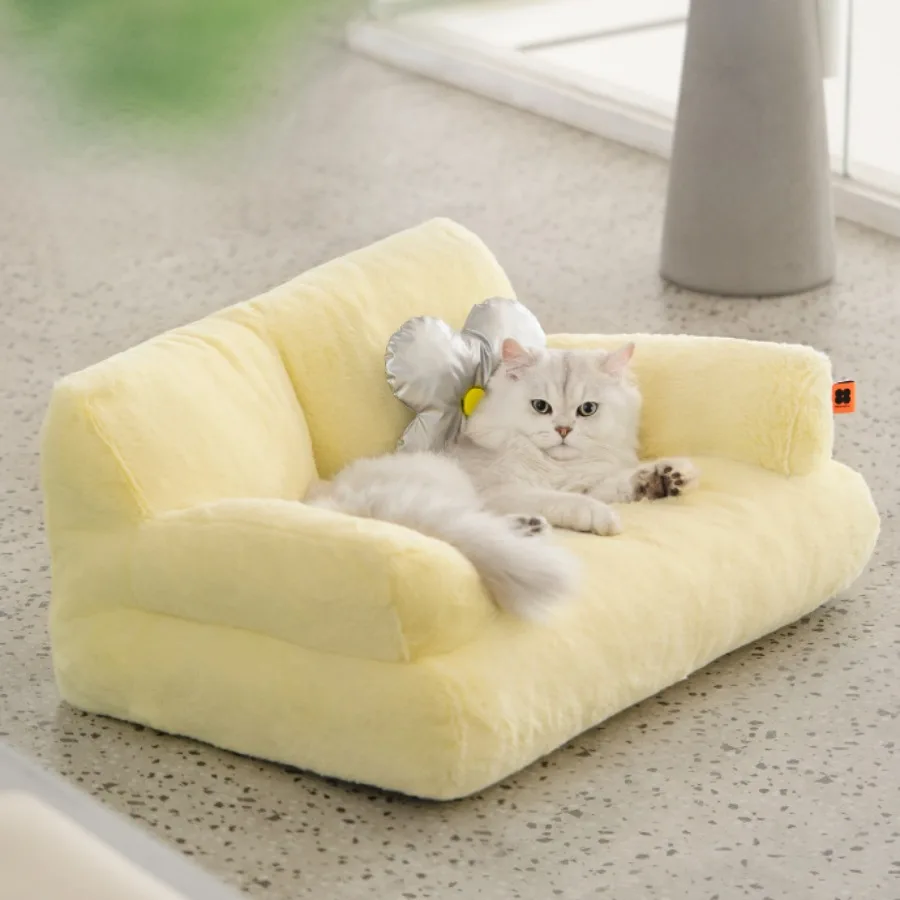 

Sofa Bed Fashion Small Cats Nest Blankets Habitats Cushions Dog Snuffle Mat Fluffy Light Weight Cama Para Gatos Pet Supplies