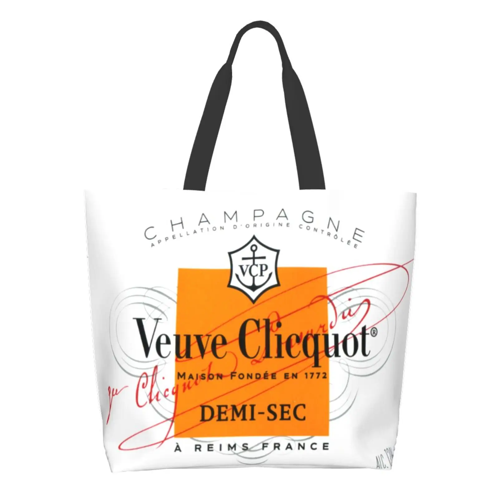 Veuve Clicquot Logo Daily Travel Ladies Large Capacity One Shoulder Shopping Bag Bags For Women 2021 New Luxury Handbags