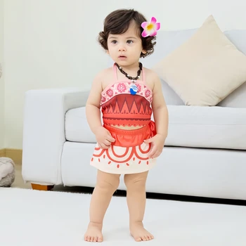 Toddler Baby Girl Cosplay Cartoon Princess Moana Costume Holiday Kids Birthday Party Makeup Ball Clothing Fairy Newborn Clothes 2