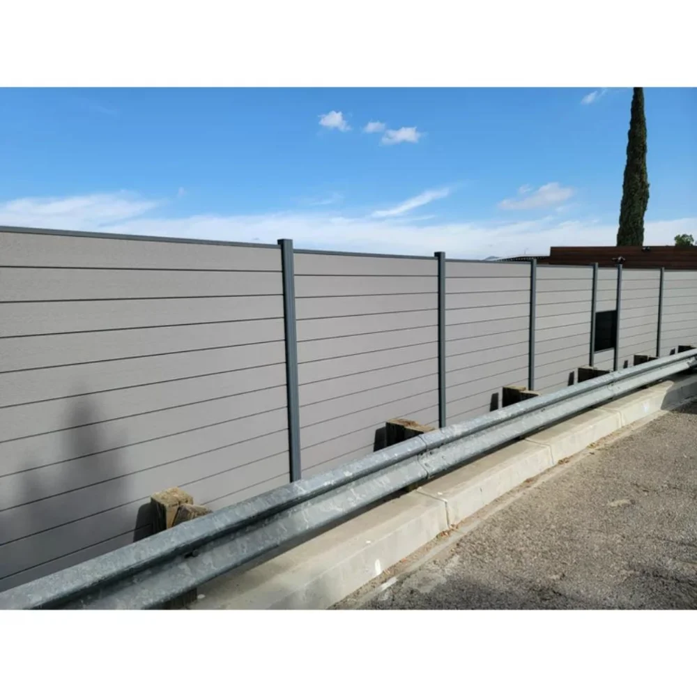 Green Aluminium Wpc Garden Fence Boards Waterproof Garden Aluminum Wpc Composite Fence Outdoor Panels Post For Home
