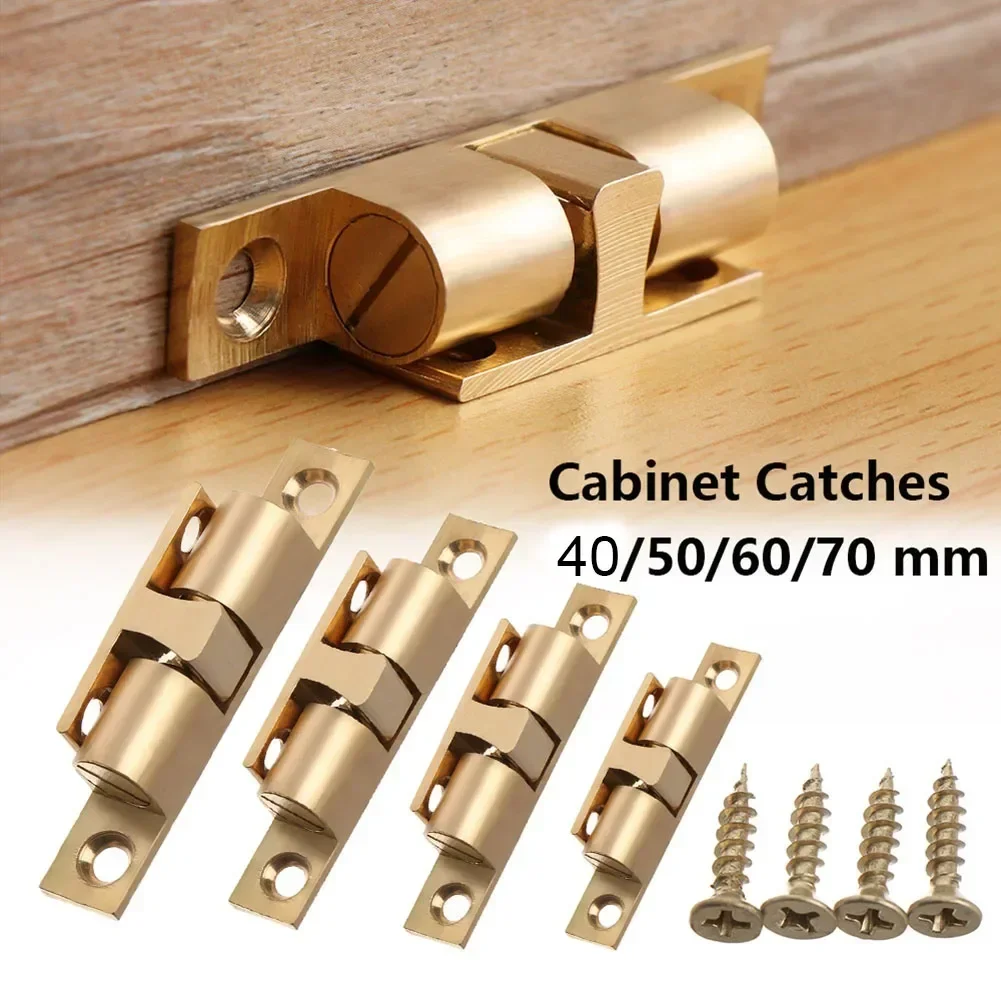 Cabinet Door Spring Latch Home Wardrobe Closet Cupboard Door Catch Double Ball Cabinet Suction Home Kitchen Furniture Hardware