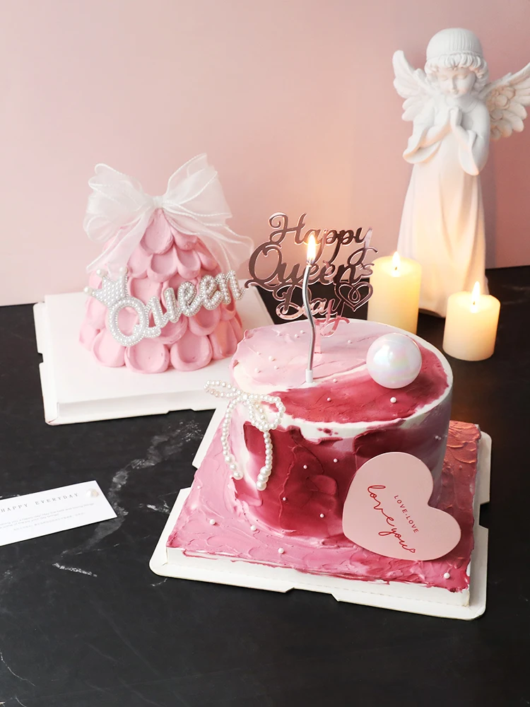 

Акриловый Топпер для торта на День Матери королевы, украшение для торта со штекером, Королевский жемчуг, любовь, открытка, Свадебный десерт, товары для выпечки