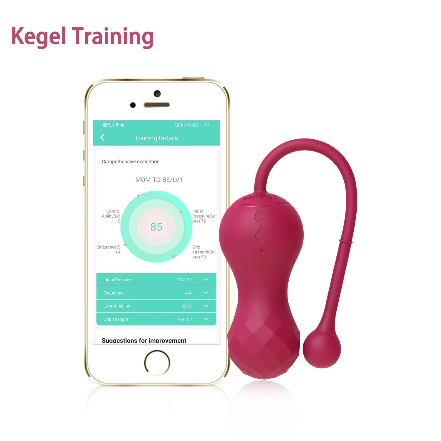 Kegel Balls Wireless APP Control Kegel Balls Vaginal Vibator Ben Wa Remote Control Tighten Trainer For Women G-Spot Sex Toys For Couples