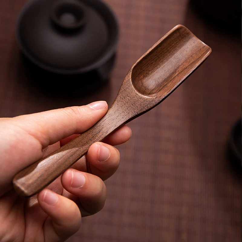 Retro Style Wood Tea Scoop Chinese Kung Fu Tea Spoon Scoop For Coffee