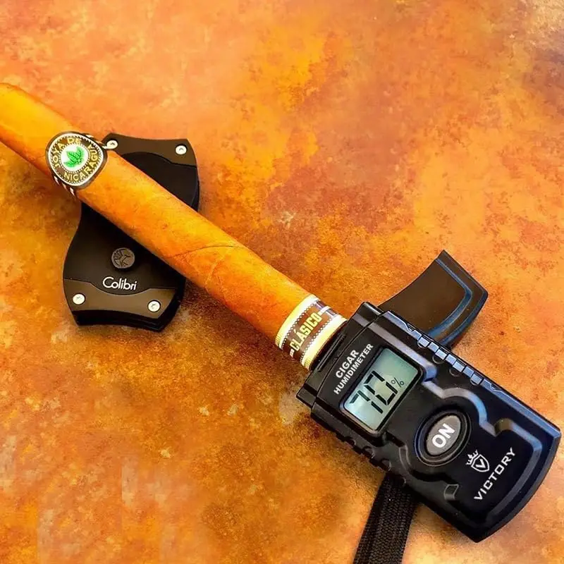 Digital Cigar Humidometer Portable Electric Cigar Humidifier Humidity Meter