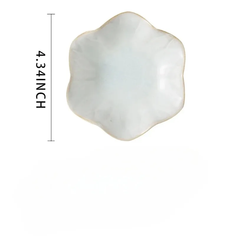 Creative and Minimalist Style Jewelry Tray Home Snack Dish Flavor Dish Ceramic Lotus Decoration Plate and Decorative Display