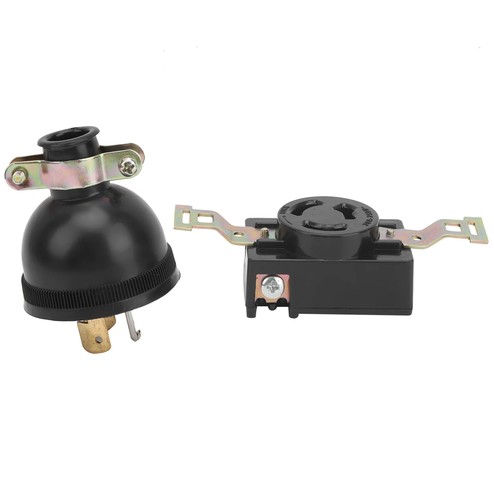 Gasoline Generator Accessories Generator 3-Hole Socket Plug Single‑Phase Copper Diesel Engine Accessories 3/5/6.5/8KW AC220V