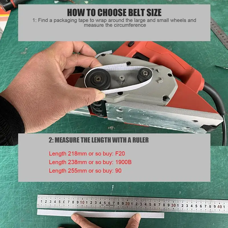 Wood Working Electric Planer Driving Belt for F-20 Circumference 218MM Plastic Replacement Planer Drive Belt Orange