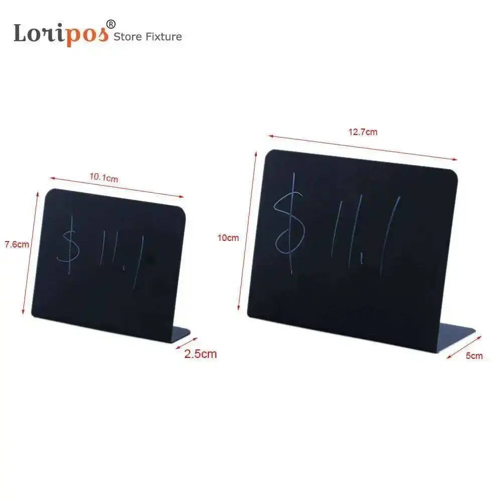 Supporto per Segnaposto da Tavolo Nero, Mini Lavagna per Menu, Segnaposto da Banco, Porta Segnaposto Liquido da Scrivania | Loripos - immagine 6