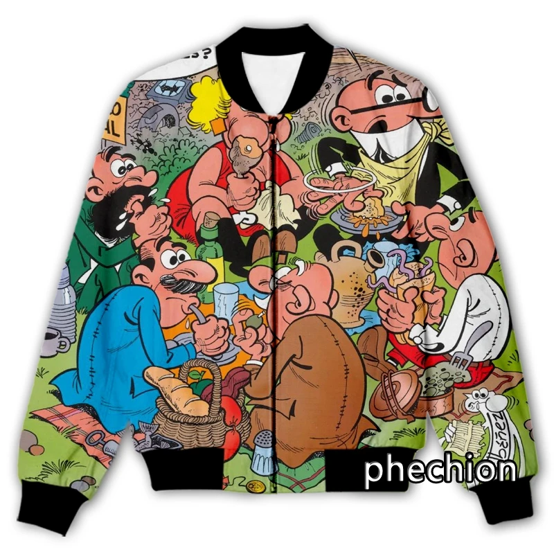 

phechion New Fashion Men/Women Mortadelo y Filemon 3D Print Casual Jacket Novelty Streetwear Men Loose Sporting Jacket K36