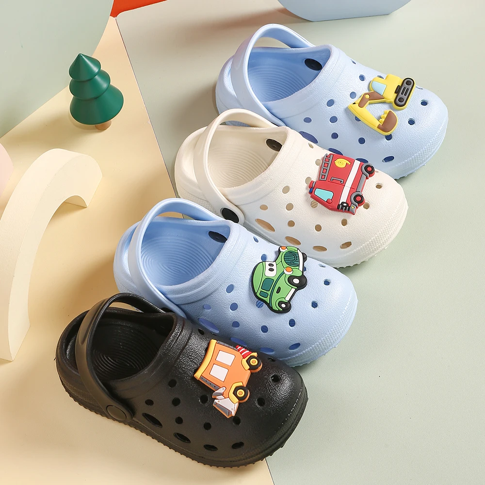 Childrens Sandals Summer Casual EVA Lightweight Outdoor Handmade DIY Baby Shoes Anti-Slip Thick Sole Beach Slides Garden Shoes 1