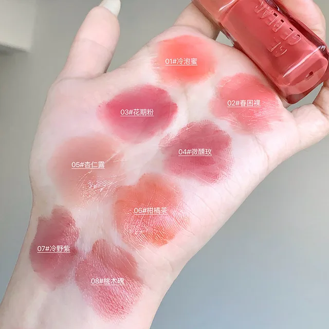 Gege Bear Solid Mirror Lipstick Non-sticky Non-fade Longlasting Moisturizing Jelly Lips Sexy Velvet Waterproof Lips Care Makeup