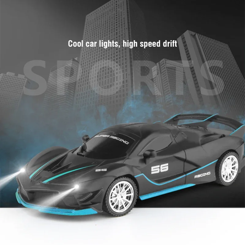 Rc Car Sports Cars 1/18 with Led Light Remote Control Drift Racing Sportscar Stunt High-Speed Electric Toys for Kids Boys 5