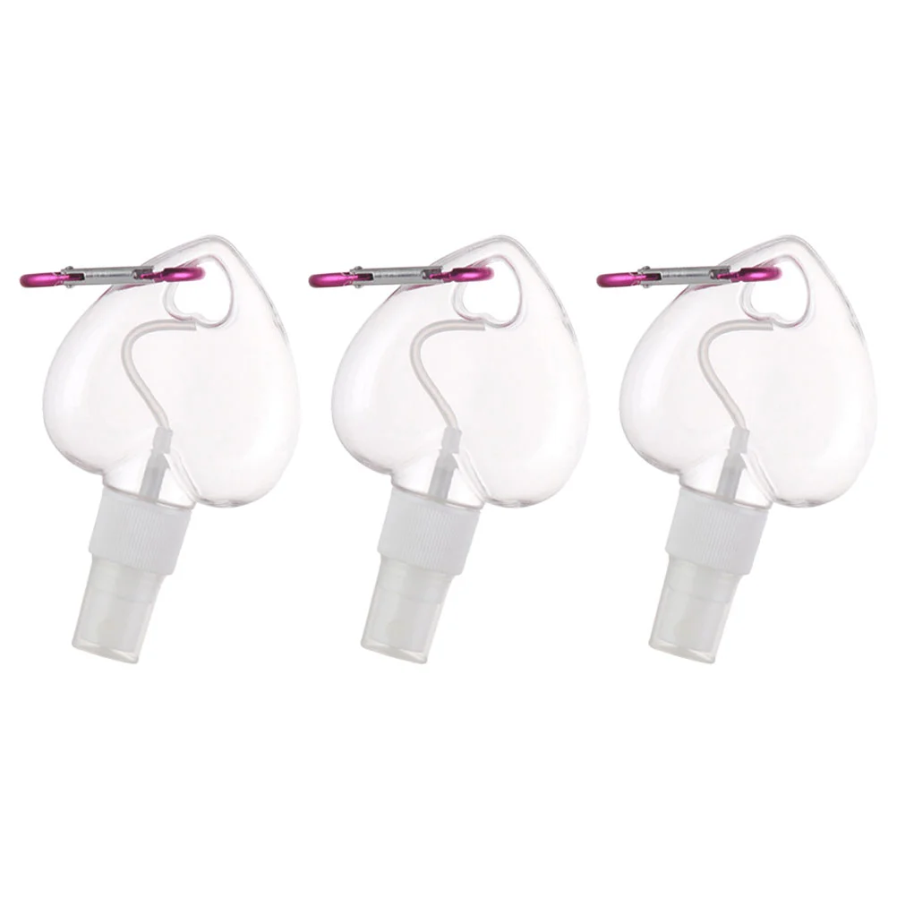 리필 가능한 미니 병 화장품, 여행 서브 카라비너 디자인, 프레스 필링 병, 3 개