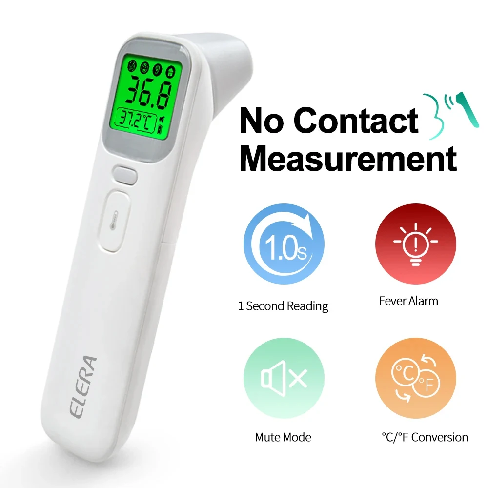 Digital Thermometer ELERA Infrared Digital Thermometer Forehead Ear Body Fever Termometre Multi-function Non-contact Temperature Measurement Device