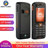 Original Sony Ericsson W200 2G Mobile Phone 1.8'' UBC 65K Colors Screen FM Radio 0.3MP GSM 900 / 1800 / 1900 w200i CellPhone 1