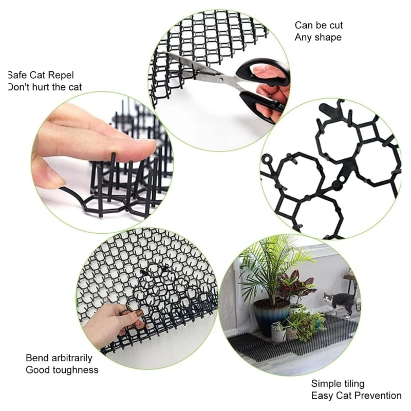 Cat Scare Mats Set of 12 with Spikes Easy Tailor Anti-Scratch Control