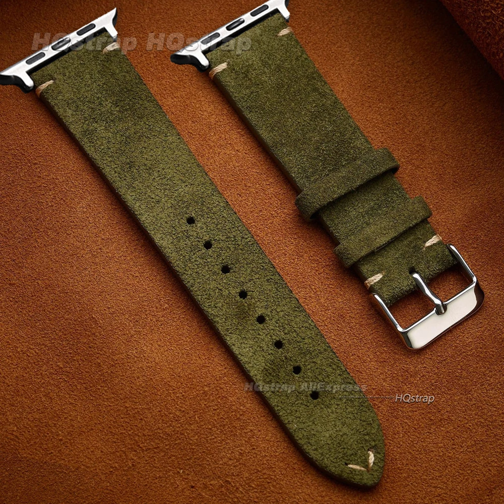 Luxurious Hand-Sewn Suede Strap