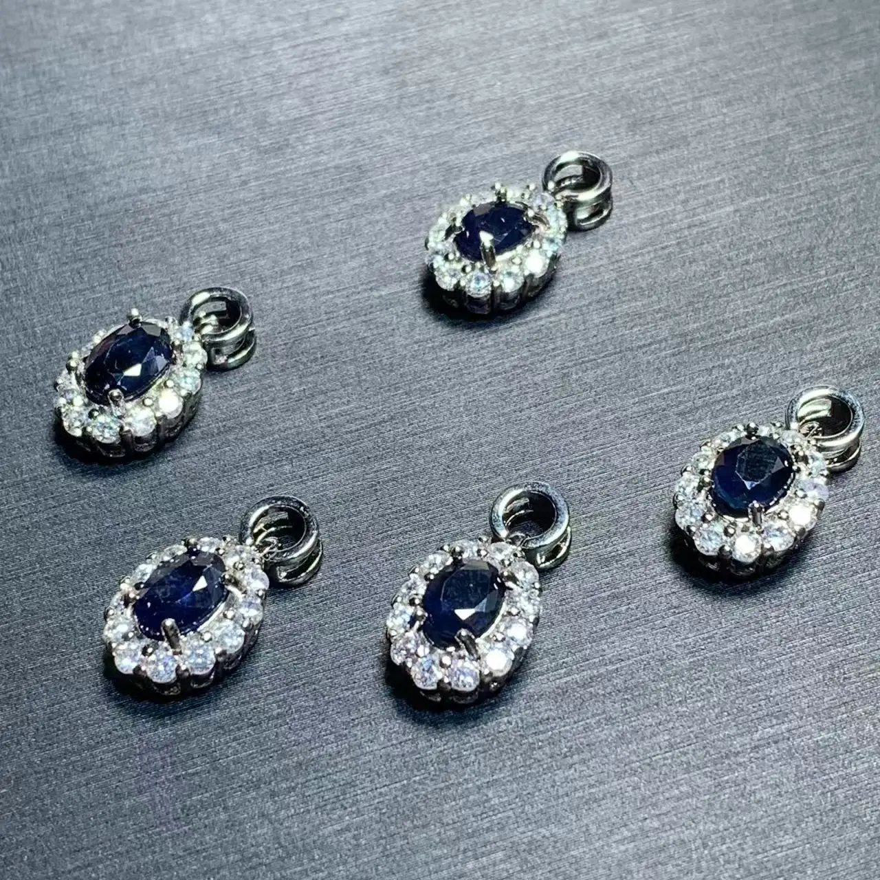 OVAL Natural Sapphire Pendant Necklace Fine Jewelry Handmade Stones Wholesale Healing Energy Gift Lucky Jewelry