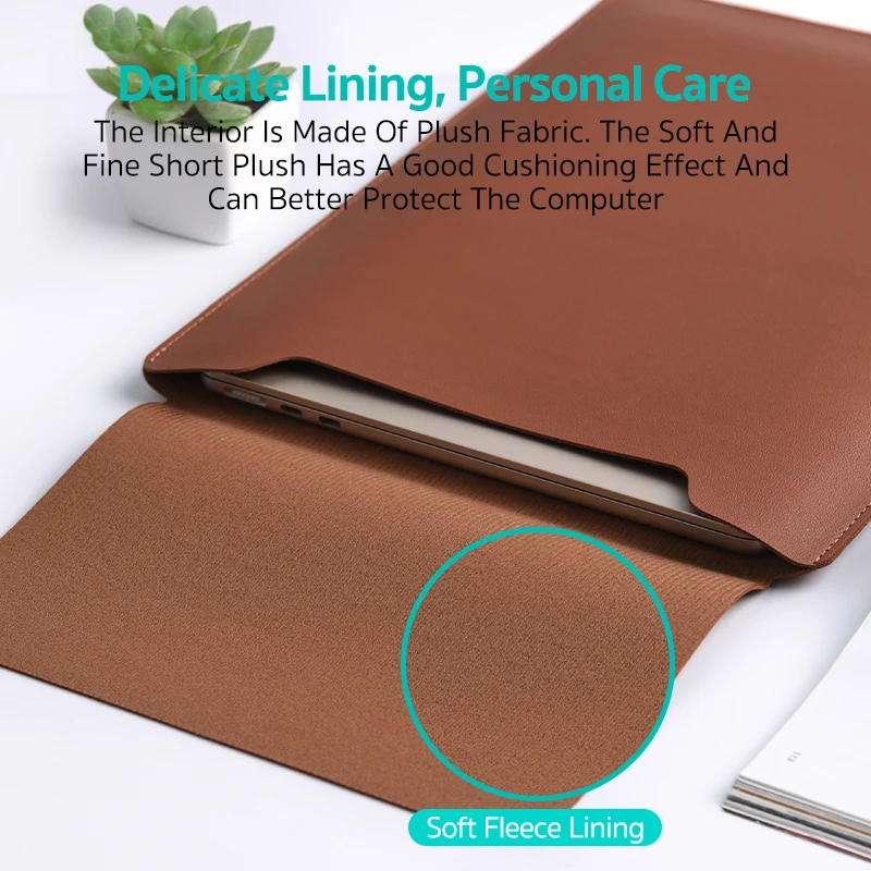 13 14 15 16 Inches High Capacity Laptop Four-Color Bag Cover PU Leather Sleeve Case For Ipad Laptop Fashion Leather Cover