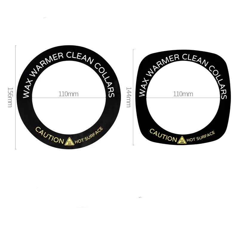 10pcs Disposable Wax Heater Protective Collars Paper Ring Cleaning-free Square Round  Anti-fouling 110mm Replace Warmer Collar 3