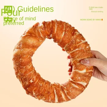 Cowhide Chicken and Duck Meat Donut Shaped Dog and Cat Teeth Grinding Snacks Bite Prevention Training Rewards Training Rewards 3